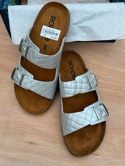 Rohde Leather Sandals – Silver – Size 41 – Brand New!, Kleding | Dames, Schoenen, Nieuw, Slippers, Ophalen of Verzenden