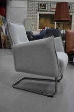 Luxe fauteuil Aron Jess Design metaal velvet stof lichtgrijs, Ophalen, Zo goed als nieuw, Metaal, 50 tot 75 cm