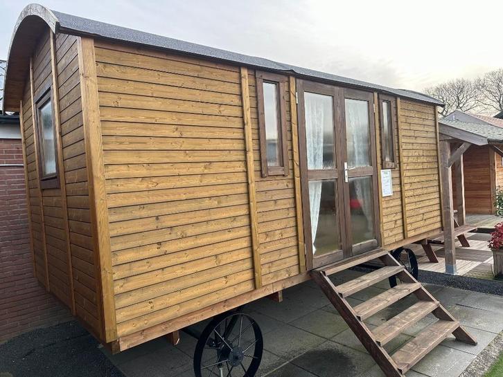 Zigeunerwagen Patricia showmodel 480x240cm, Tuin en Terras, Bergingen en Tuinkasten, Zo goed als nieuw, Overige typen, Hout, Ophalen