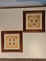 Insecten Prenten - Set van 2 schilderijtjes, Antiek en Kunst, Ophalen of Verzenden