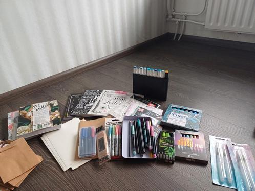 Handlettering spullen, waaronder 3 oefenboeken, Hobby en Vrije tijd, Knutselen, Gebruikt, Materiaal, Ophalen