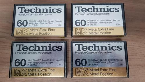 4 Vintage Technics RT-60MX Extra Fine Metal Cassettes, Cd's en Dvd's, Cassettebandjes, Zo goed als nieuw, Onbespeeld, 2 t/m 25 bandjes
