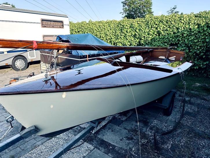 open zeilboot, Schakel, met aanhanger, Watersport en Boten, Open zeilboten, Gebruikt, Overige typen, 3 tot 6 meter, Hout, Geen motor