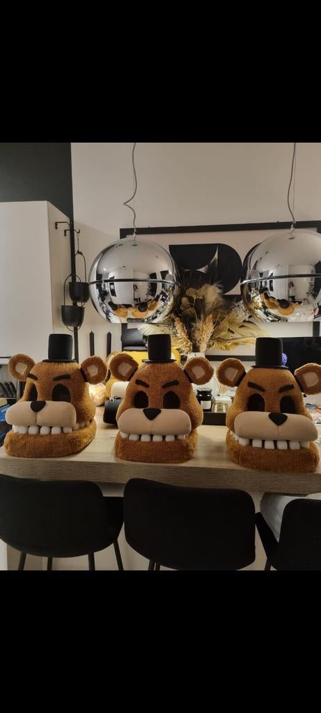 Drie five nights at freddy's maskers freddy cosplay, Ophalen of Verzenden, Overige materialen, Minder dan 25 cm