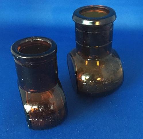 Vintage Bovril flessen gemarkeerd in reliëf, Antiek en Kunst, Antiek | Glas en Kristal, Ophalen of Verzenden