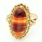 Vintage 14 karaat Agaat, Sieraden, Tassen en Uiterlijk, Ringen, Vintage, 19 tot 20, Vintage, Vintage
