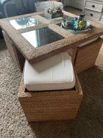 salontafel, Huis en Inrichting, Tafels | Salontafels, Ophalen, Gebruikt, 100 tot 150 cm, Vierkant