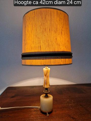 Vintage Schemerlamp Marmer Voet - 42cm beschikbaar voor biedingen