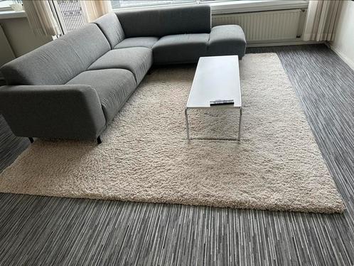 Te koop: Hoogpolig vloerkleed wit/crème – 260x300 cm, Huis en Inrichting, Stoffering | Tapijten en Kleden, Zo goed als nieuw, 150 tot 200 cm