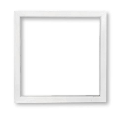 Kunststof Kozijn Vast  B100 H100cm Wit, Doe-het-zelf en Verbouw, Kozijnen en Schuifpuien, Nieuw, Raamkozijn, Kunststof, Inclusief glas