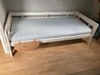 Houten eenpersoons bed, Huis en Inrichting, Slaapkamer | Bedden, Ophalen, Gebruikt, 90 cm, Eenpersoons