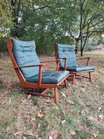 Vintage Design Fauteuils midcentury set van 2 Jaren '60, Hout, Gebruikt, 75 tot 100 cm, Ophalen of Verzenden