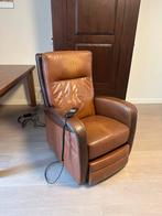 Lederen Relaxfauteuil Elektrisch, Huis en Inrichting, Fauteuils, Ophalen, Gebruikt, 75 tot 100 cm, Leer