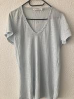 Isabel Marant baby blauw linnen v hals tee shirt, Blauw, Zo goed als nieuw, Maat 36 (S), Isabel Marant