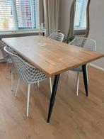 160x90 eettafel, Ophalen, Gebruikt, Eikenhout, 50 tot 100 cm