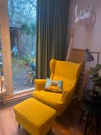 Ikea Strandmon stoel + voetenbank, Ophalen, Gebruikt, Eenpersoons, 75 tot 100 cm