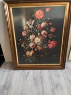 Bloemenschilderij met gouden lijst, Antiek en Kunst, Kunst | Schilderijen | Klassiek, Ophalen of Verzenden