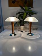 2x vintage mushroom lamp. Tafellamp chroom. Kvintol lamp, Huis en Inrichting, Lampen | Tafellampen, Glas, Ophalen of Verzenden