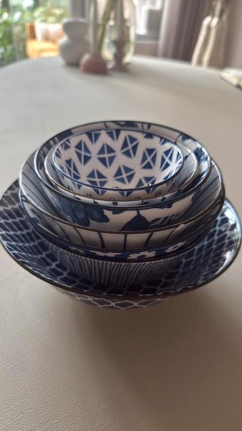 Set schalen blauw, Huis en Inrichting, Keuken | Servies, Schaal of Schalen, Overige stijlen, Ophalen of Verzenden