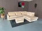 GRATIS LEVERING Hoekbank Velvet Beige 310x255 REFURBISHED, Huis en Inrichting, 300 cm of meer, Ophalen of Verzenden, Zo goed als nieuw