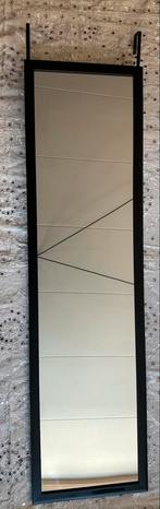 Deur spiegel 124x34cm zwart, Ophalen, Zo goed als nieuw, Rechthoekig, Minder dan 50 cm