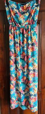 NIEUWSTAAT, Mooie fleurige strapless jurk, maat 40, Zo goed als nieuw, Clockhouse, Onder de knie, Ophalen