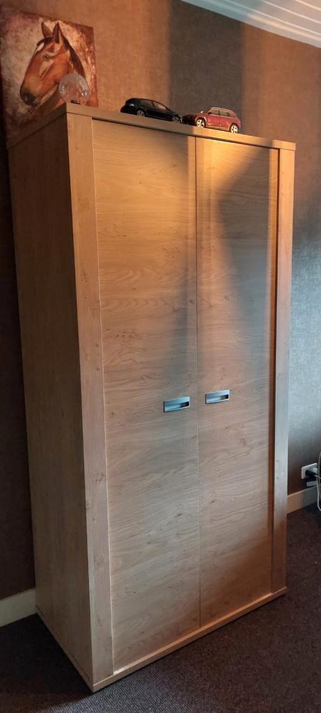 Kledingkast, nachtkastje en 1 persoons bed met matras, Huis en Inrichting, Kasten | Kledingkasten, Gebruikt, 150 tot 200 cm, 50 tot 100 cm