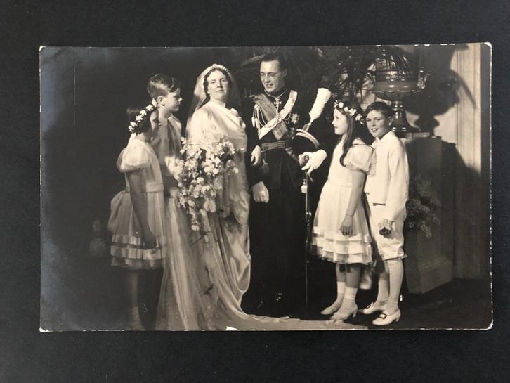 Oude fotokaart Juliana & Bernhard / Koningshuis, Verzamelen, Ansichtkaarten | Nederland, Ongelopen, Zuid-Holland, 1920 tot 1940
