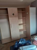 3 deurs kledingkast, Huis en Inrichting, Kasten | Kledingkasten, Ophalen, Gebruikt, 150 tot 200 cm, Modern blankhout hang/leg