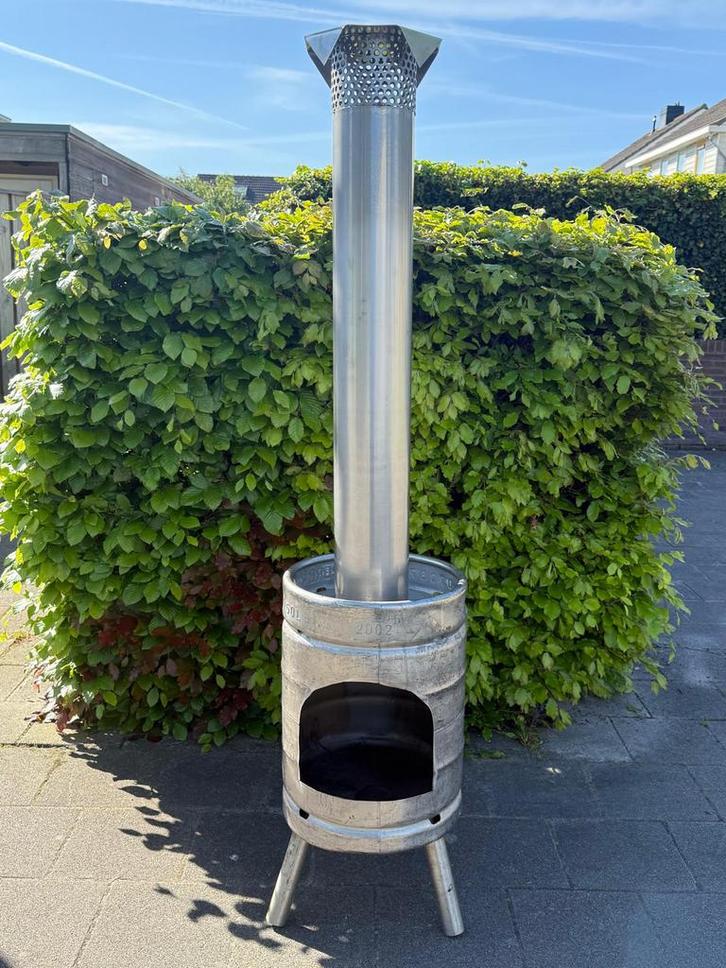 Rvs bierfustkachel bierfust tuinkachel houtkachel, Tuin en Terras, Tuinhaarden, Nieuw, Ophalen of Verzenden