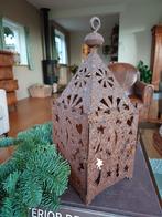 Franse Brocante Windlicht Kandelaar roest oude veranda, Ophalen of Verzenden