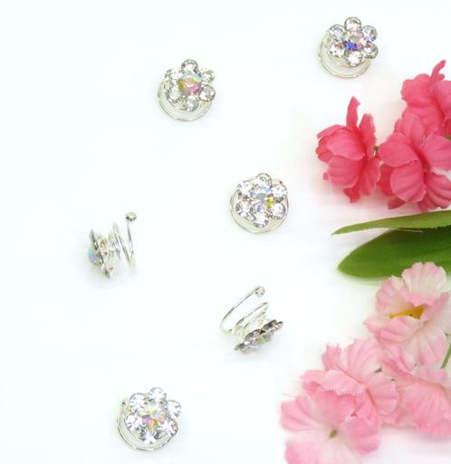 Prachtige haaraccessoire set van 6 strass curlies., Hobby en Vrije tijd, Overige Hobby en Vrije tijd, Nieuw, Ophalen of Verzenden