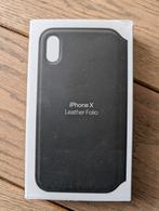 Zwart leren iPhone X klap hoesje, Ophalen of Verzenden, Nieuw, IPhone X