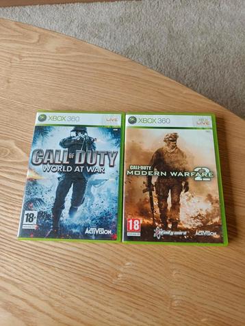 Xbox 360 - Call of Duty (World at War & Modern Warfare 2) beschikbaar voor biedingen