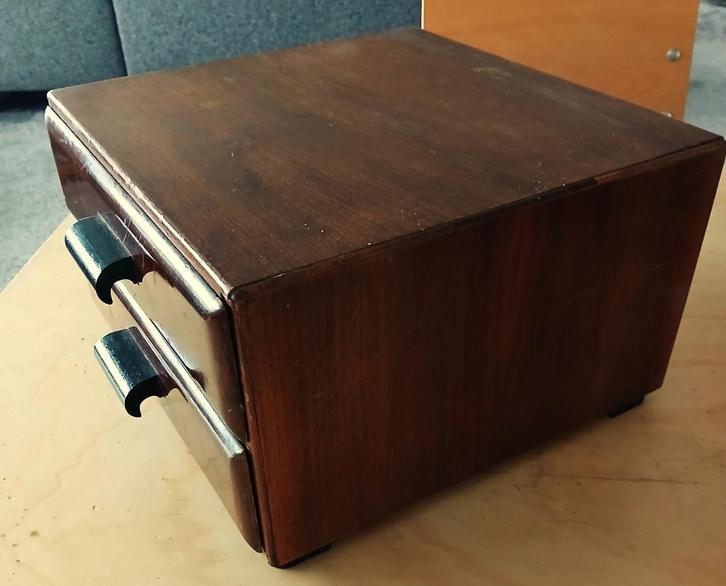 Antiek fournituren kastje ladekastje vakken Pryms Zukunft, Antiek en Kunst, Curiosa en Brocante, Ophalen of Verzenden