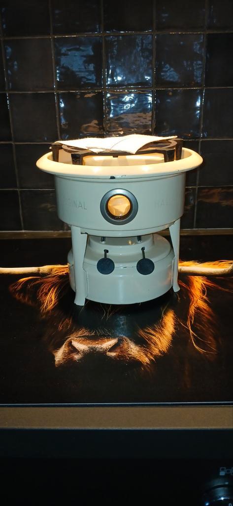 Prachtig Haller 2-pits petroleumstel - Creme kleur, Antiek en Kunst, Antiek | Emaille, Ophalen of Verzenden