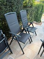 8 Tuinstoelen - Stapelbaar & Verstelbaar, Tuin en Terras, Tuinstoelen, Ophalen of Verzenden, Gebruikt, Aluminium, Stapelbaar