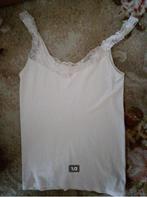 bijna nieuwe Dames hemd met kant Creme wit M, Kleding | Dames, Tops, Maat 38/40 (M), Verzenden, Wit, Zo goed als nieuw