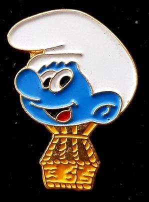 Smurf ballon pin, Verzenden, Nieuw, Figuurtje, Speldje of Pin