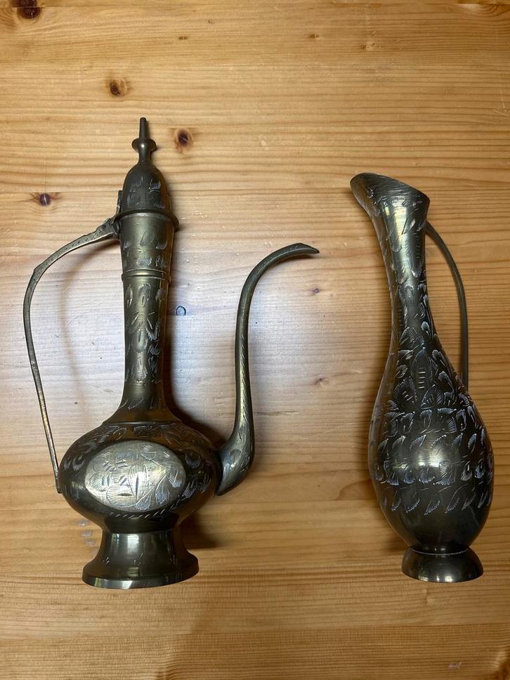 Messing Samovar & Kan, Antiek en Kunst, Antiek | Koper en Brons, Koper, Ophalen of Verzenden