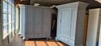 Landelijke brocante garderobe slaapkamerkasten kledingkasten, Ophalen, Zo goed als nieuw