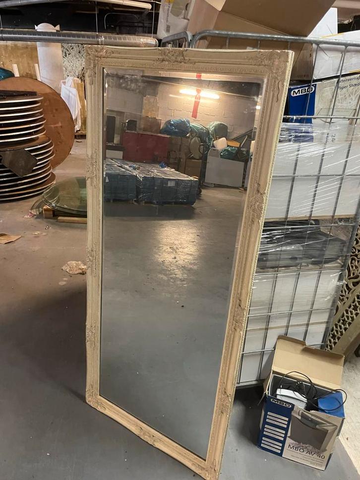 Spiegel met Sierlijke Lijst Grote Rechthoekige, Huis en Inrichting, Woonaccessoires | Spiegels, Gebruikt, 50 tot 75 cm, 150 tot 200 cm