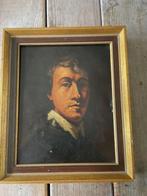 Antiek olieverf schilderij portret jonge man., Ophalen