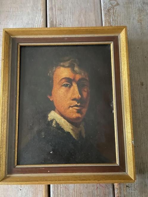 Antiek olieverf schilderij portret jonge man., Antiek en Kunst, Kunst | Schilderijen | Klassiek, Ophalen
