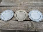 Drie tinnen borden, Antiek en Kunst, Ophalen of Verzenden