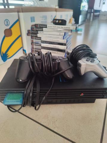 PS2 set – 2 controllers + memory card + 13 spellen – €150 beschikbaar voor biedingen