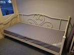 Ikea 1 persoonsbed compleet., Huis en Inrichting, Slaapkamer | Bedden, 90 cm, Eenpersoons, Metaal, Wit