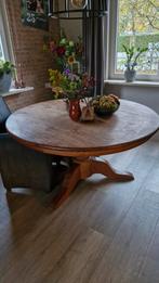 Teak Eettafel Rond - 140cm Doorsnee, Huis en Inrichting, Tafels | Eettafels, Ophalen