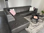 Hoekbank (echt leder), Huis en Inrichting, Ophalen, Gebruikt, Hoekbank, 300 cm of meer
