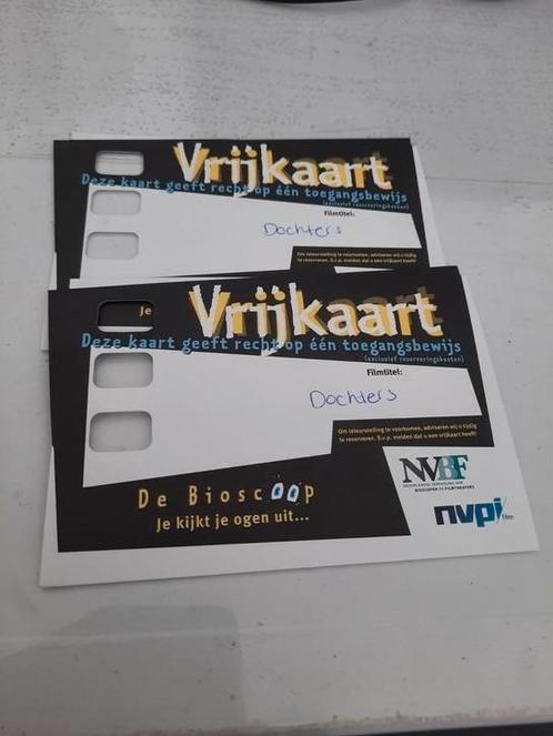 2 filmkaartjes /  bioscooptickets Dochters, Tickets en Kaartjes, Filmkaartjes, Twee personen, Vrijkaartje specifieke film, Drama